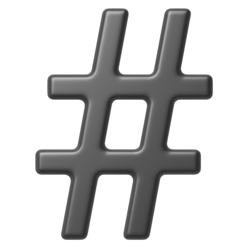 Emoji Dấu thăng # dạng 3D