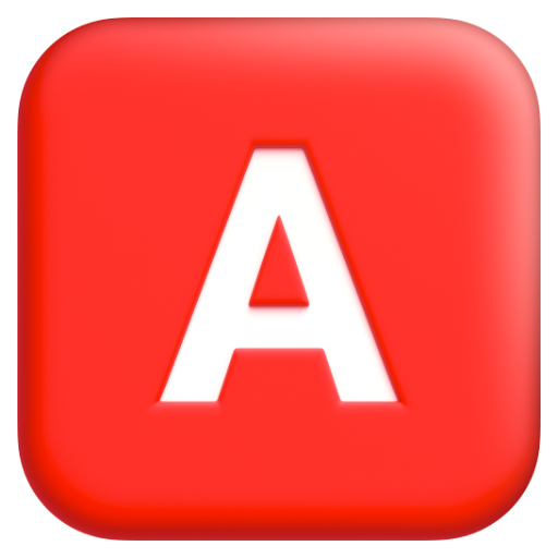 Emoji Nút A (nhóm máu) 🅰 dạng 3D