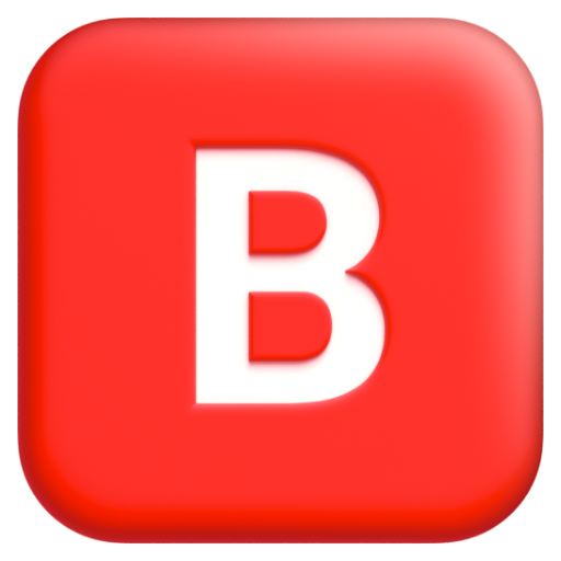 Emoji Nút B (nhóm máu) 🅱 dạng 3D