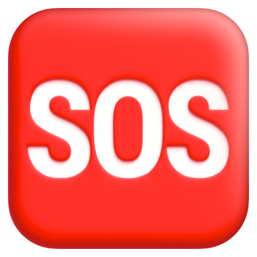 Emoji Nút SOS 🆘 dạng 3D