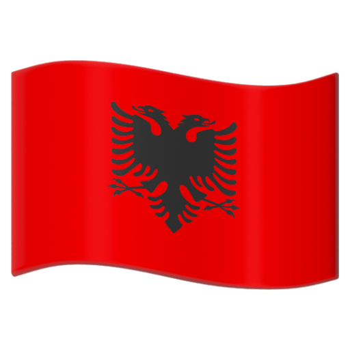 Emoji Cờ: Albania 🇦🇱 dạng 3D