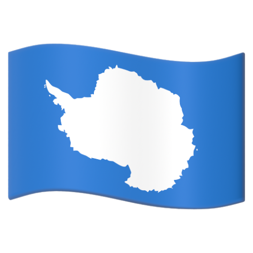 Emoji Cờ: Nam Cực 🇦🇶 dạng 3D
