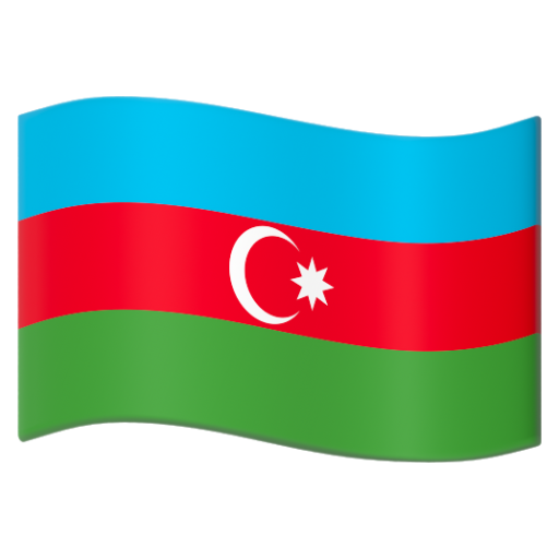 Emoji Cờ: Azerbaijan 🇦🇿 dạng 3D