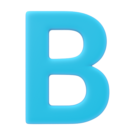 Emoji Regional Indicator Symbol Letter B 🇧 dạng 3D