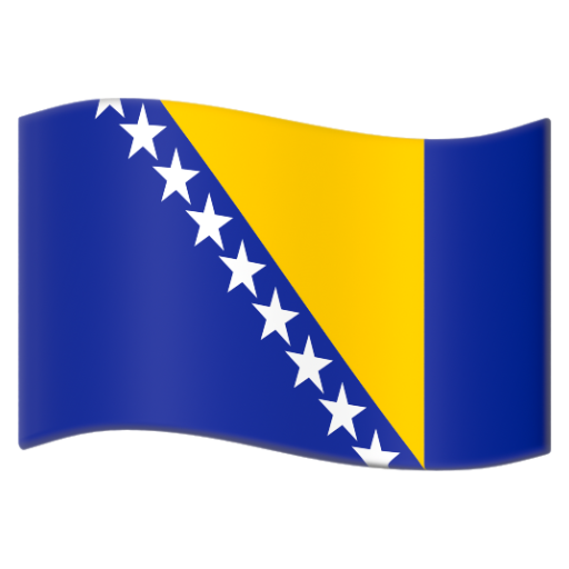 Emoji Cờ: Bosnia và Herzegovina 🇧🇦 dạng 3D