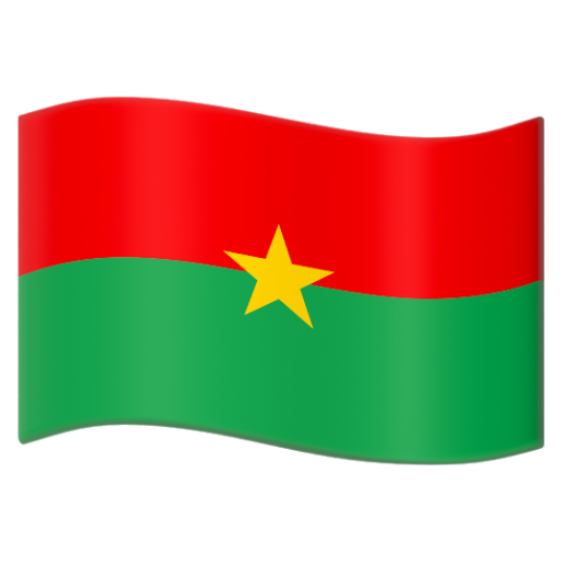 Emoji Cờ: Burkina Faso 🇧🇫 dạng 3D