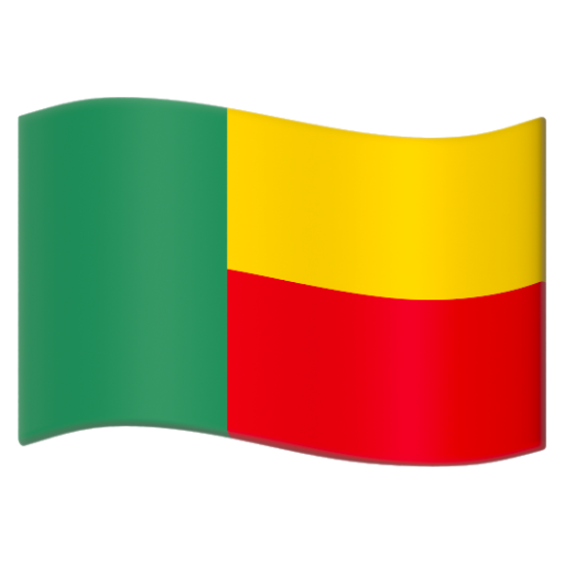 Emoji Cờ: Benin 🇧🇯 dạng 3D