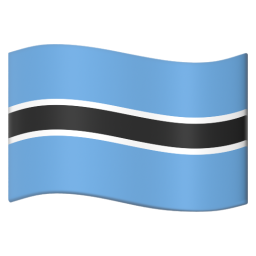 Emoji Cờ: Botswana 🇧🇼 dạng 3D