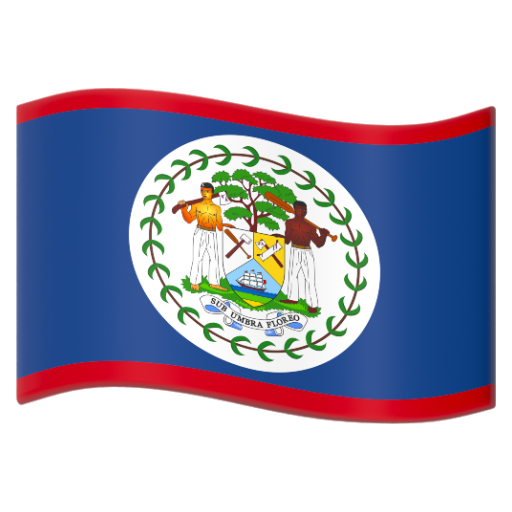 Emoji Cờ: Belize 🇧🇿 dạng 3D