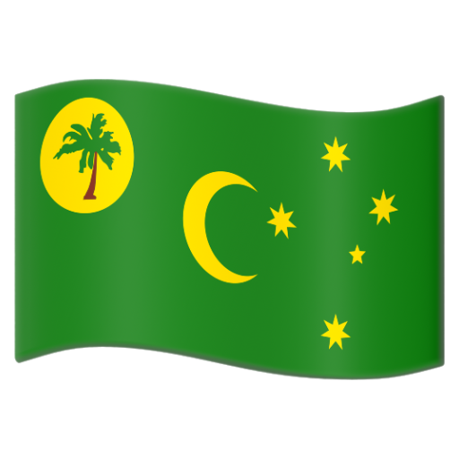 Emoji Cờ: Quần đảo Cocos (Keeling) 🇨🇨 dạng 3D