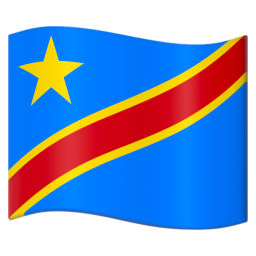 Emoji Cờ: Congo - Kinshasa 🇨🇩 dạng 3D