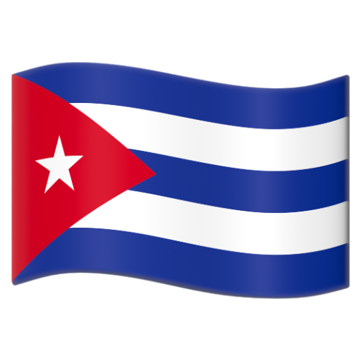 Emoji Cờ: Cuba 🇨🇺 dạng 3D
