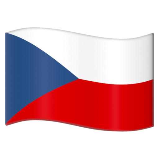 Emoji Cờ: Séc 🇨🇿 dạng 3D