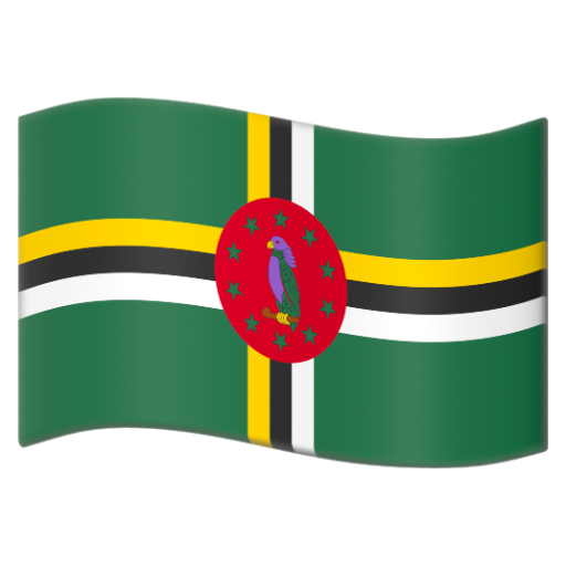 Emoji Cờ: Dominica 🇩🇲 dạng 3D