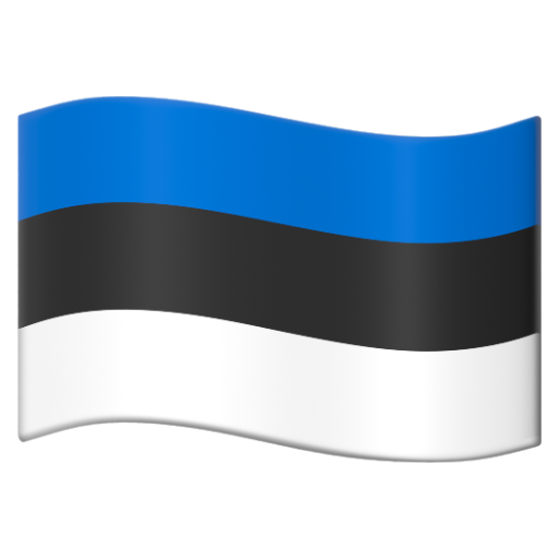 Emoji Cờ: Estonia 🇪🇪 dạng 3D