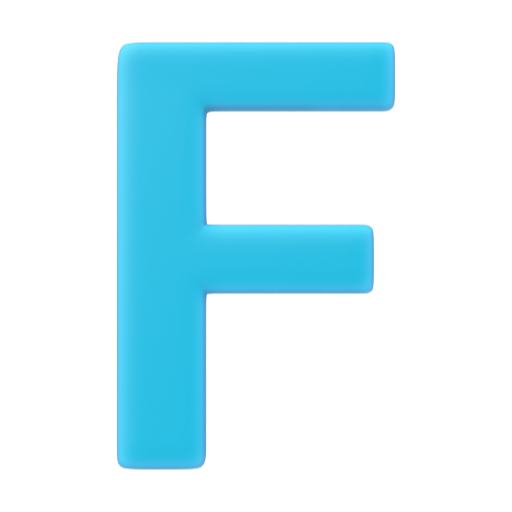 Emoji Regional Indicator Symbol Letter F 🇫 dạng 3D