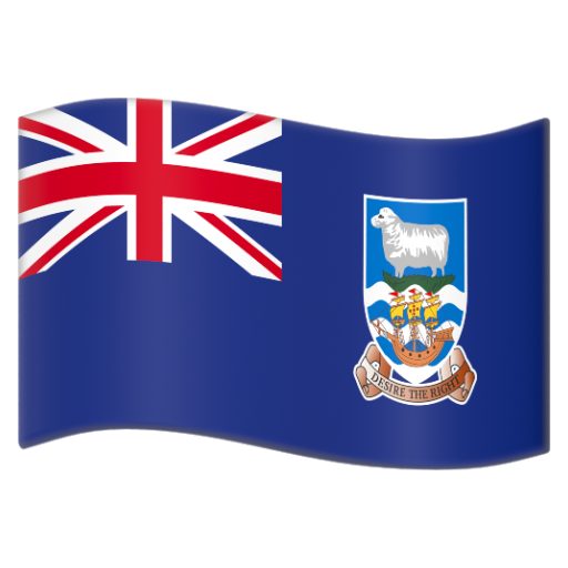Emoji Cờ: Quần đảo Falkland 🇫🇰 dạng 3D