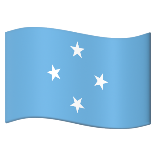 Emoji Cờ: Micronesia 🇫🇲 dạng 3D