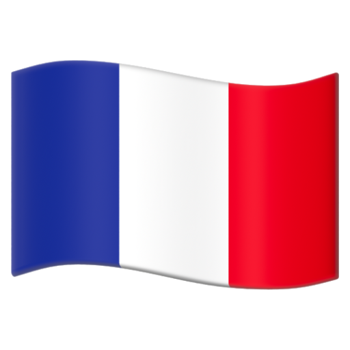 Emoji Cờ: Pháp 🇫🇷 dạng 3D