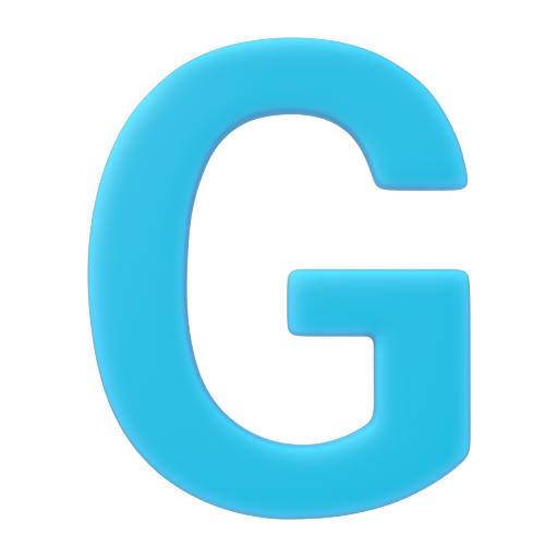 Emoji Regional Indicator Symbol Letter G 🇬 dạng 3D