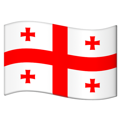 Emoji Cờ: Georgia 🇬🇪 dạng 3D