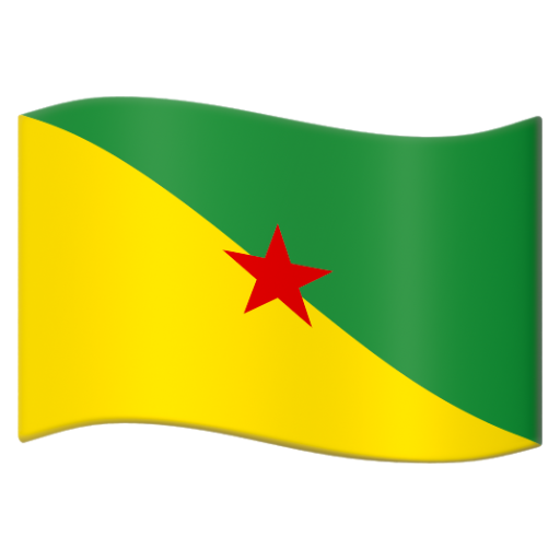 Emoji Cờ: Guiana thuộc Pháp 🇬🇫 dạng 3D