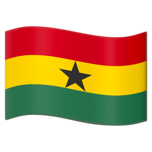 Emoji Cờ: Ghana 🇬🇭 dạng 3D