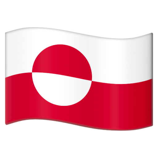 Emoji Cờ: Greenland 🇬🇱 dạng 3D