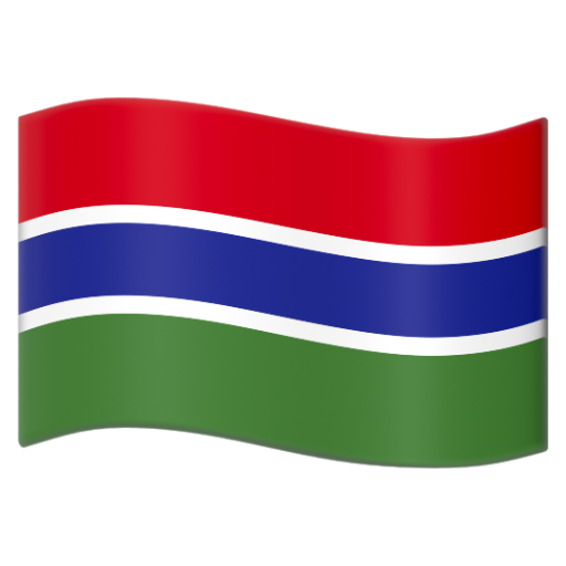 Emoji Cờ: Gambia 🇬🇲 dạng 3D