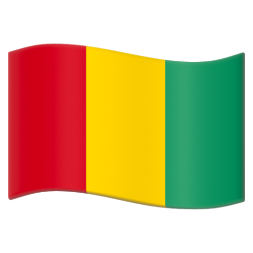 Emoji Cờ: Guinea 🇬🇳 dạng 3D