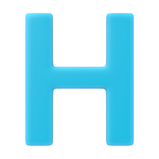 Emoji Regional Indicator Symbol Letter H 🇭 dạng 3D