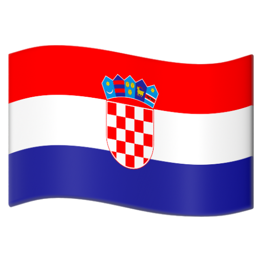 Emoji Cờ: Croatia 🇭🇷 dạng 3D