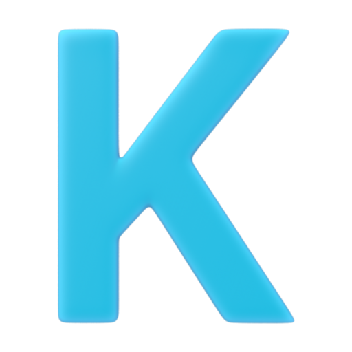 Emoji Regional Indicator Symbol Letter K 🇰 dạng 3D