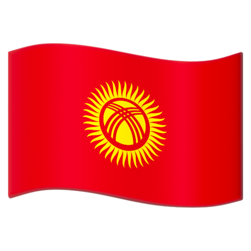 Emoji Cờ: Kyrgyzstan 🇰🇬 dạng 3D