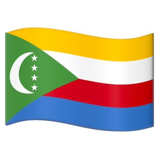 Emoji Cờ: Comoros 🇰🇲 dạng 3D