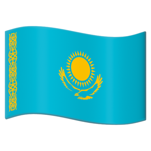 Emoji Cờ: Kazakhstan 🇰🇿 dạng 3D