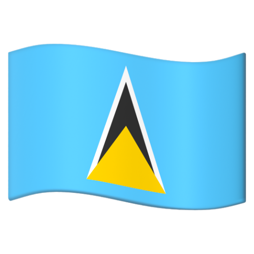 Emoji Cờ: St. Lucia 🇱🇨 dạng 3D