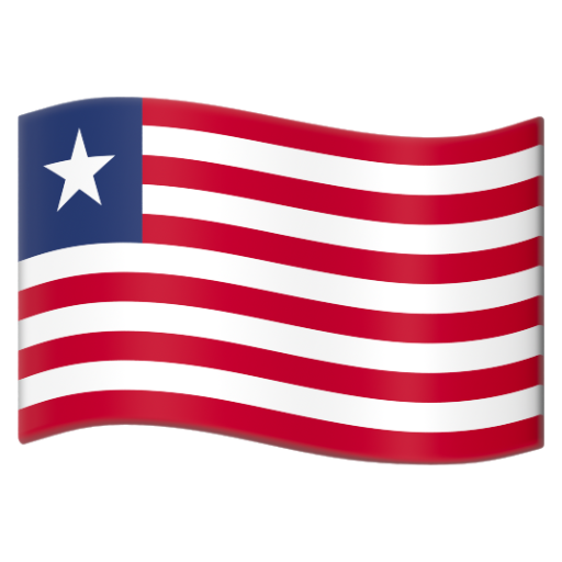 Emoji Cờ: Liberia 🇱🇷 dạng 3D