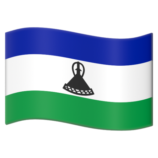 Emoji Cờ: Lesotho 🇱🇸 dạng 3D
