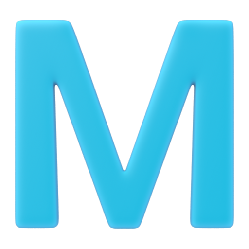 Emoji Regional Indicator Symbol Letter M 🇲 dạng 3D