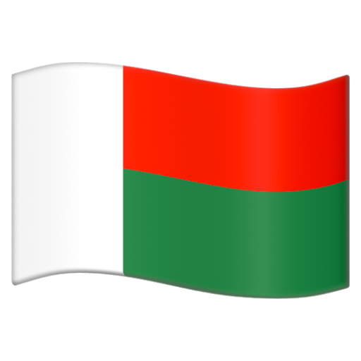 Emoji Cờ: Madagascar 🇲🇬 dạng 3D