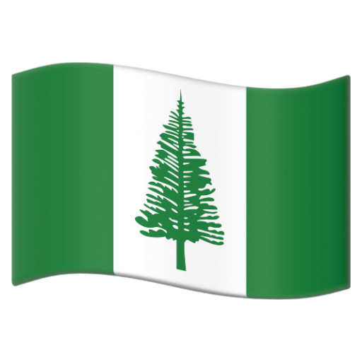Emoji Cờ: Đảo Norfolk 🇳🇫 dạng 3D