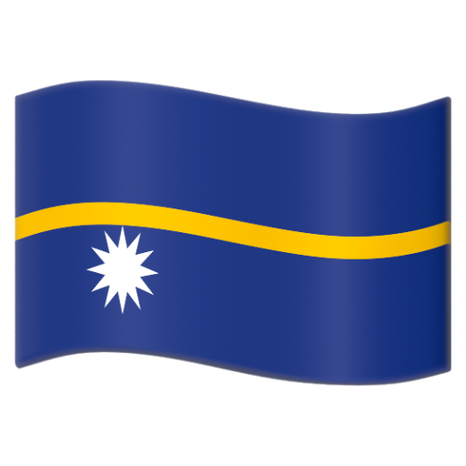 Emoji Cờ: Nauru 🇳🇷 dạng 3D