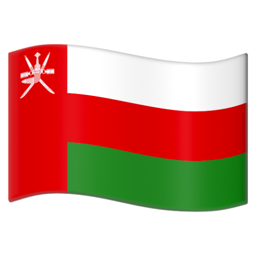 Emoji Cờ: Oman 🇴🇲 dạng 3D