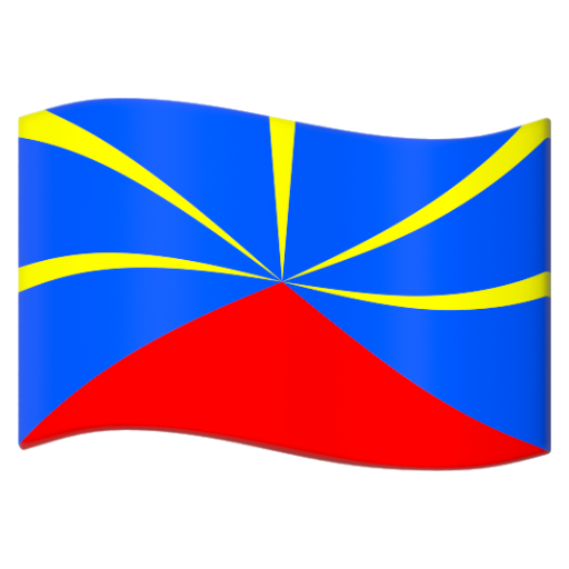 Emoji Cờ: Réunion 🇷🇪 dạng 3D