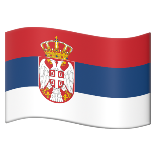 Emoji Cờ: Serbia 🇷🇸 dạng 3D