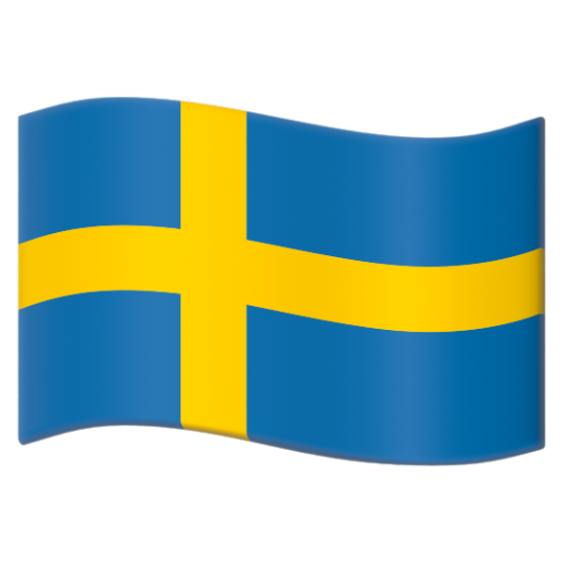Emoji Cờ: Thụy Điển 🇸🇪 dạng 3D