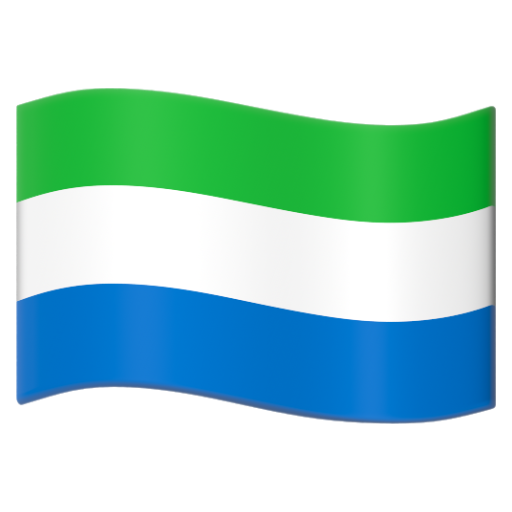 Emoji Cờ: Sierra Leone 🇸🇱 dạng 3D