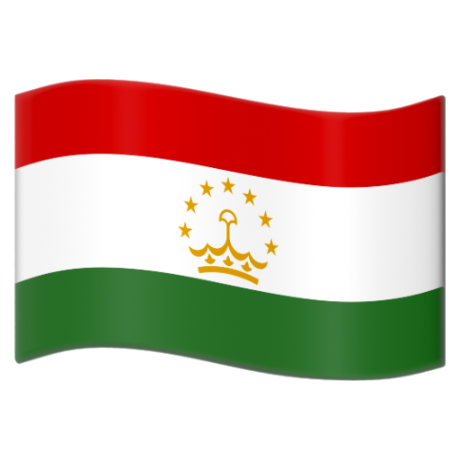 Emoji Cờ: Tajikistan 🇹🇯 dạng 3D