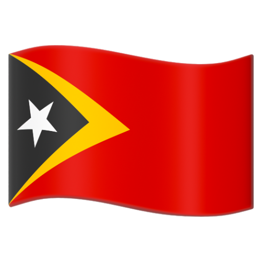 Emoji Cờ: Timor-Leste 🇹🇱 dạng 3D